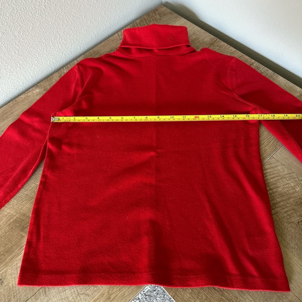 SOLD on depop LAUREN Ralph Lauren Red Turtleneck Sweater 100% cotton size S - Picture 4 of 6